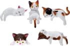 SQUISHCO 5Pcs Car Decor Accessories, Car Toys for Car Interior, Sleeping Cat Figurines for Rearview Mirror Home Office Any Occasion (5pcs(Multicolor) B)