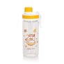 Attro Champ 550ml Cute and Convenient Cartoon Printed Kids Plastic Water Bottle with Designer Hand Strap & Flip Lid BPA-Free-Perfect for School,Sports and Travel -Beige