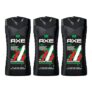AXE Africa 3-in-1 Body, Face & Hair Wash | Vibrant Mandarin & Sandalwood Scent | 12H Refreshing Fragrance | Combo of 3| 250 ml Each