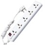 MULTYBYTE 5 Socket 1 Switch Power Saving Outlet Extension Board, High Speed, Fast Charging- Power Strip, Surge Protector, 4M Cable Shockproof Fire-Retardant, Multipurpose Use Spike for Home & Office