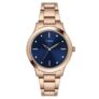 TIMEX Analog Watch for Women with Blue Round Dial & Rose Gold Stainless Steel Bracelet Band Water Resistant Women’s Wrist Watches – TWEL98SMU08