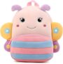 Delicado Butterfly Design Kids Backpack for Boys & Girls Age 2-5 Years | Lightweight Toddler Preschool Nursery School Mini Cartoon Travel Bag