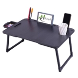 Hitanjal Study Table Bed Table/Laptop Table/Foldable and Portable Wooden/Writing Desk for Home(Black)