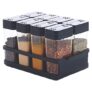 TASMAX 8 Pcs Sets Airtight Masala Box For Kitchen Masala Container For Kitchen Spice Jars Multi Storage Container For Kitchens Easy Flow Spice Storage Container With Tray Spice Jars – Plastic, Black