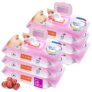 Tulips Sensitive Baby Wet Wipes LID Pack (72 Wipes X 6 Pack), for Gentle Cleaning/Moisturising, Rash Free, 99% Purified Water with Grapefruit Extracts