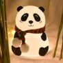 Desidiya® Panda Touch Silicone Lamp Rechargeable Multicolor Night Light for Kids, Girls & Boys | Cute Close-Eye Panda Design | Bedside Room Decor