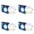 PHILIPS 15W 3in1 AstraGlow Round LED Panel Light | Slim Surface Panel with High Brightness & Energy Efficiency | Durable Polycarbonate Body – White Finish | Pack of 4