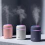 Ultrasonic Essential Oil Diffuser & Cool Mist Humidifier with LED Night Light, Quiet Aroma Diffuser for Home, Office, Bedroom & Car | Wooden Grain Air Freshener (H2O Humidifier)