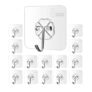 Misamo Enterprise PVC Wall Hooks, Pack of 15, Transparent