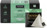 The Tea Ark Mint Green Tea Bags (25 Count) | Natural Herbal Whole Leaf Tea | Individually Wrapped Pyramid Tea Bags (25 Tea Bags, Mint Green)
