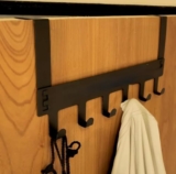 Rorian 1 Pcs Over The Door Hanger, 7 Hook Design Versatile Door Hook Hanger Ideal for Organizing Clothes Perfect Door Hangers for Clothes and Accessories Heavy Duty Carbon Metal Home (Pack of 1)