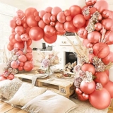 ITAF Rose Gold Metallic Finish Shiny Balloons For Birthday/Anniversary/Engagement/Wedding/Baby Shower/Farewell/Any Special Event Theme Party Decoration – Pack of 50