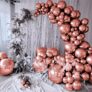 ITAF 50 Pcs Rose Gold Metallic Chrome Balloons with Shiny Surface For Birthdays/Anniversary/Engagement/Baby Shower/bachelorette Party Decorations