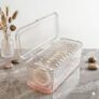 RIVALICH Transparent Travel Jewelry Organizer for Girls & Women | Clear Plastic Box for Earrings, Rings & Small Jewellery | Portable Mini Storage Case (10pcs, 9 x 3.6 x 3 Inches)