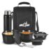 MILTON Pro Lunch Box, 3 Microwave Safe Inner Steel Containers (180 ml, 320 ml, 450 ml), Plastic Chutney Dabba (100 ml), Steel Bottle (750 ml) with Durable Lunch Bag, Leak-Proof Tiffin for Office, Blue