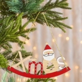 Ascension 1 Pcs Santa Claus Snowman Elk Christmas Tree Pendant Decoration Hanging Ornaments for Christmas Party Holiday Decorations Xmas Tree Decor Items (Design 1)
