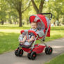 LITTLE RIDES Explorer Baby Stroller New Born/Kids, with Safety Belt, 360 Swivel Wheel Stroller(Multi, Red)