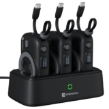 Portronics Power Shutter Home 3 x 10000mAh Fast Charging Wireless Powerbank with Charging Station, 22.5W Wired Output, 15W Wireless Output for iPhone 12 & Above, Android & Other Qi Enabled Devices