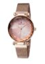 Daniel Klein Analog Pink Round Dial Rose Gold Case Rose Gold Mesh Strap Stone-Studded Water-Resistant Wrist Watch for Women Girls, Ladies DK11873-2