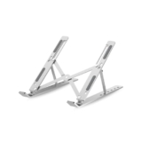 HAMERA ENTERPRISES Laptop Stand Adjustable Foldable Metal Laptop Riser Portable Notebook Stand with Multi Angle Positions Desktop Laptop Holder Stand for Desk Use Silver