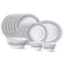 Larah by Borosil Ocean Fluted Series Opalware Dinner Set | 21 Pieces for Family of 6 | Microwave & Dishwasher Safe | Bone-Ash Free | Crockery Set for Dining & Gifting | Plates & Bowls | White