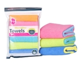 TranX Microfiber Cleaning Cloth 220 GSM for Car and Home, 30cm x 35cm, (Set of 6, Multicolour)