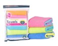 TranX Microfiber Cleaning Cloth 220 GSM for Car and Home, 30cm x 35cm, (Set of 6, Multicolour)