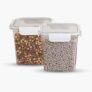 SCL Steelo SoFresh Rectangular Airtight Food Storage Containers 1400 ml (Set of 2), BPA Free PET Plastic, Stackable Fridge Safe Kitchen Storage Containers for Cereals, Pulses & Leftovers
