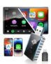 CEROAN 2-in-1 Wireless CarPlay Adapter & Android Auto Wireless Adapter for Cars – Convert Wired to Wireless with Bluetooth 5.3 & 5GHz WiFi, Plug & Play, Auto Reconnect, Lag-Free for iOS/Android