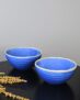 VOLA Organic Big Bowl Set of 2 Aesthetic Design Made with Ceramic (Porcelain) Premium Material Home & Office Use Kitchen & Dining Luxury Tableware Ideal for Gifting Crystal Blue