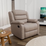 Da URBAN® Paradise Puffy Velvet Recliner for Head Support & Leg Relaxation Lounge Chair (Brown)
