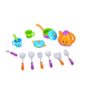 Crackles Pretend Play Solid Colour Tea Party Kitchen Play Set Toy with Teapot, Cups Pretend Play Cooking Set, Toy Pots N Pans, Cookware, Utensils