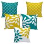 AEROHAVEN Set of 5 Multi Colored Decorative Throw Hand Made Velvet Cushion Covers (16″ x 16″ OR 40cm x 40cm)