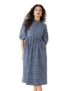 Amazon Brand – Symbol Women’s Rayon Fit and Flare One Piece Midi Length Dress (DR-02 Cont_Navy_3XL)