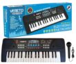 VEBETO Kids Piano Keyboard with Mic (1 Year Warranty) 37 Keys 8 Rhythms 8 Tones 6 Demos Portable Electronic Keyboard Toy Beginners Educational Songs Recording Musical Toys 2 3 4 5 Years Boys Girls