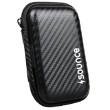 Sounce Rugged Hard Drive Case,6.35cm/2.5-inch, Hard Disk Docking Station, Portable Storage Shell for Hard Disk USB Cable Power Bank Mobile Charger Earphone, Waterproof (Black)