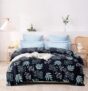 Warisi Floral King Size Duvet Cover 90×100 Inches Glace Cotton Soft Bedding with Zipper Closure, for Blanket King Size, Double Blanket, Razai Double Bed, Comforter Cover