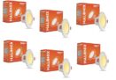 Halonix Kornet 5.5-Watt Junction Box Warm White Led Ceiling Light| Cut Out- 3 inch|BIS Certified| Ceiling Light for Hall,Room,Office | Led Downlighter (Pack of 6)