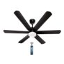 DIGISMART Autum Hexa 1200mm BLDC Ceiling Fan with LED Light & Remote | 28W BEE 5 Star Energy Saving Fan | High Air Delivery 6 Blade Ceiling Fan | Silent Operation | Timer Function | Smoke Brown