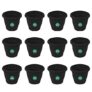 TrustBasket UV Treated Plastic Round Pot (6 Inches) -Black Color – Set of 12