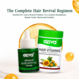 OZiva Hair Vitamins (with Biotin & Iron)for Hair Regrowth & Advanced Hair Growth Serum(2 x 40 g)