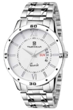 TIMEWEAR Formal Day Date Stainless Steel Watch Collection For Men Analogue Men’s Watch(White Dial & Silver Colored Strap)-221Wdtg