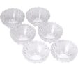 Somil Beautiful Clear Glass Bowl, Ideal for ServingVegetable, Soup, Snacks, Lunch, Dinner 200 Ml, 11.5 X 11.5 X 5.5 Cm