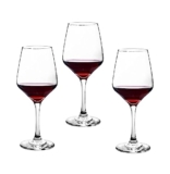Yinikiz Red Wine Glass 350ml European Style Crystal Clear Glass (Set of 3)