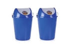 ARISTO Swing Lid Garbage Waste Dustbin with Metal Side Handle 80 ltr BLUE/BLUE (COMBO)