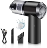2-in-1 Car Vacuum Cleaner – 120W High-Power Handheld Wireless With Dust Collection/Lighting, Home and Car Dual-Use, Portable USB Rechargeable, Black
