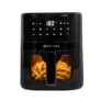 SOLARA Air Fryer For Home 4.5L with See Through Window, 10 Preset menus, 360° High Speed Air Circulation for Fry, Grill, Roast & Bake,Uses upto 90% less fat, 1500 Watts, Digital Touch Control, Black