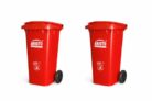 ARISTO Wheel Garbage Waste Dustbin 120 LTR (Red) Pack of 2
