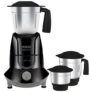 INALSA Mixer Grinder 750Watt- MaxxBlend 750 with 3 Stainless Steel Jars (For Dry Grinding, Wet Grinding, Chutneys, (Black/Grey)