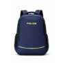 Police 25 Litres Unisex Regular Backpack | Durable Lightweight Backpack for Office, College & Travel | Spacious Compartments | Navy Blue with Neon Accent